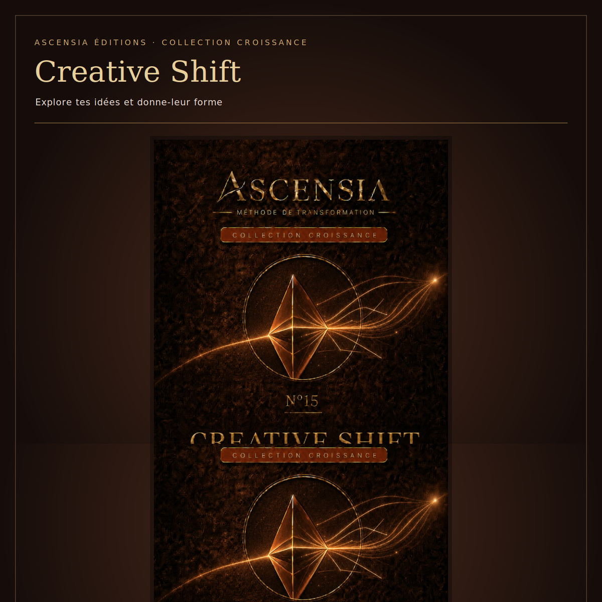 Creative Shift — fais évoluer tes idées et donne-leur forme