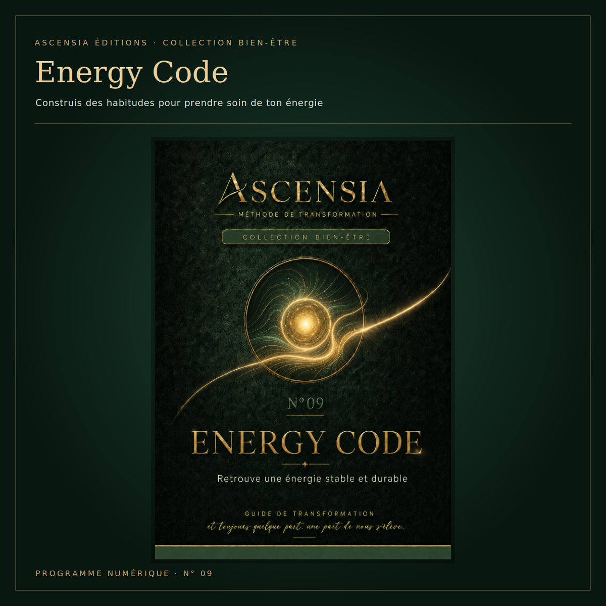 Energy Code — prends soin de ton énergie au quotidien