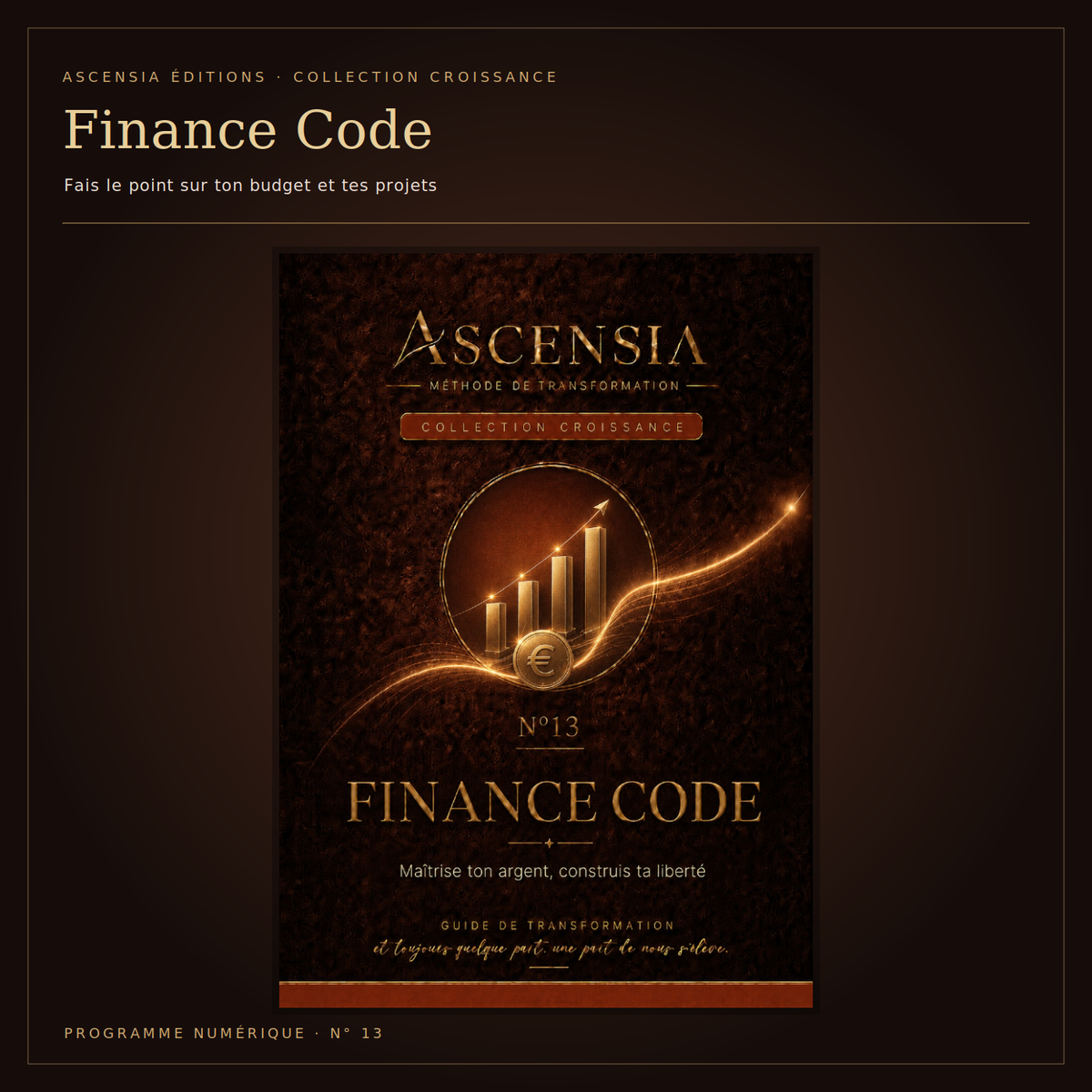 Finance Code — reprends une vue claire sur ton budget