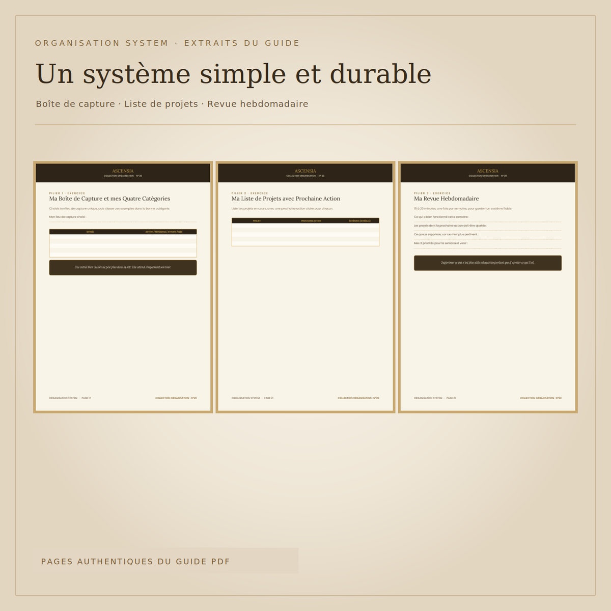 Organisation System — construis un système que tu peux vraiment tenir