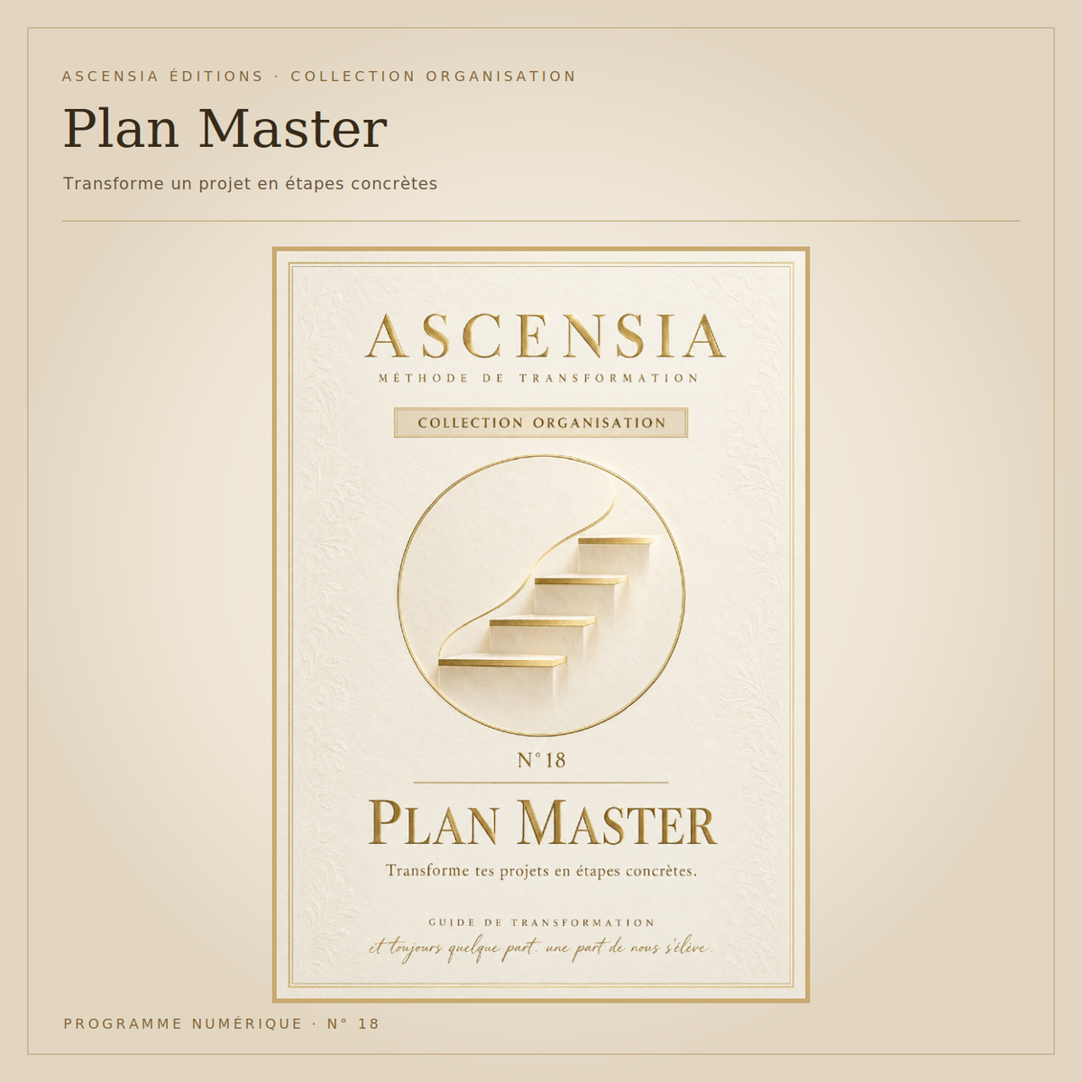Plan Master — transforme ton projet en étapes concrètes