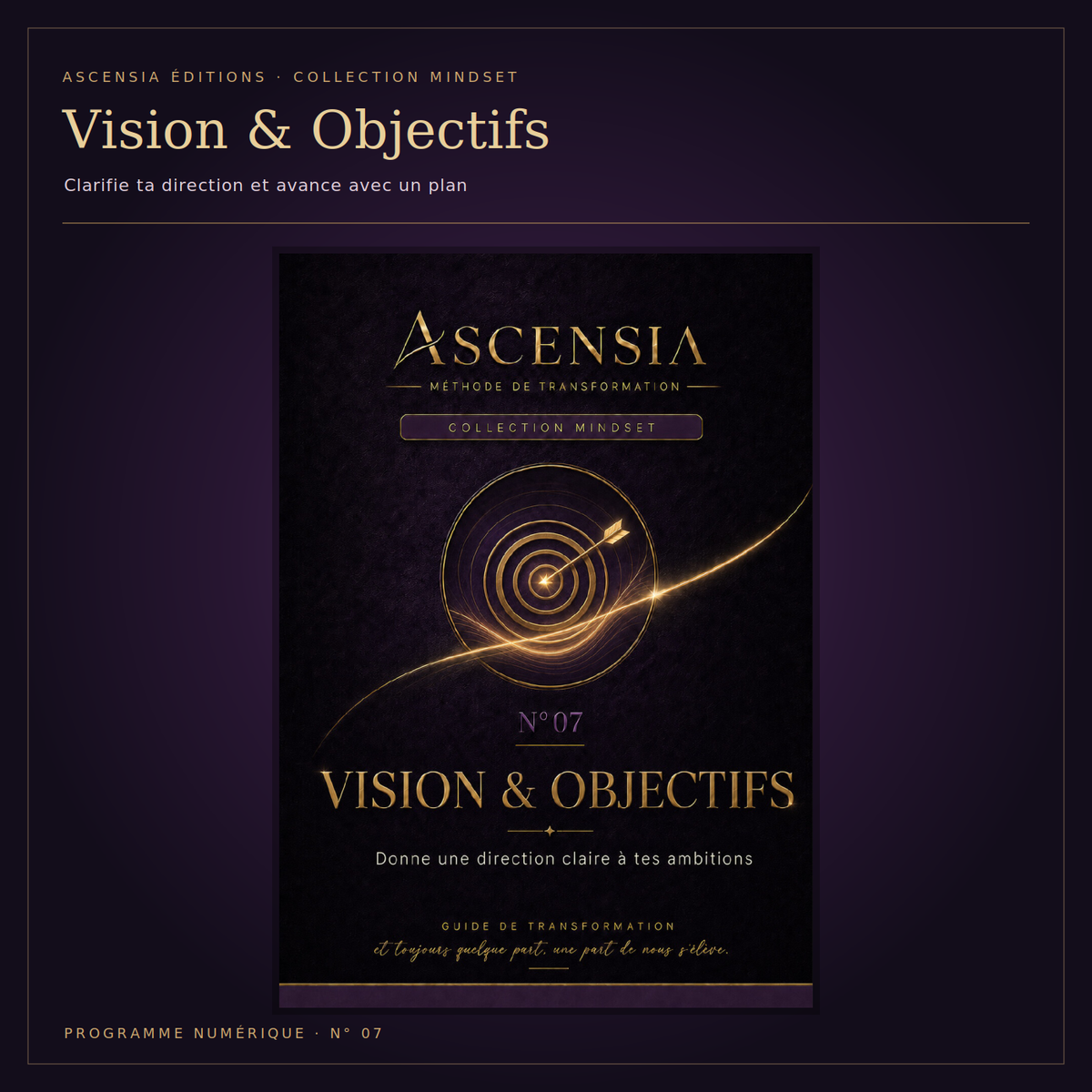 Vision & Objectifs — donne une direction concrète à tes ambitions