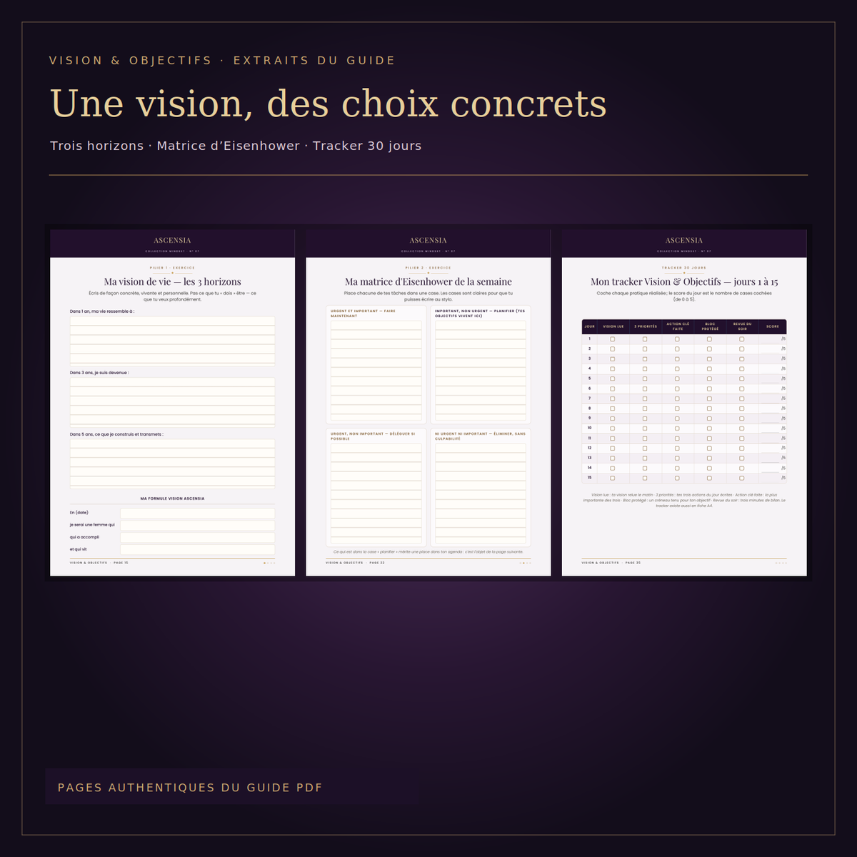 Vision & Objectifs — donne une direction concrète à tes ambitions